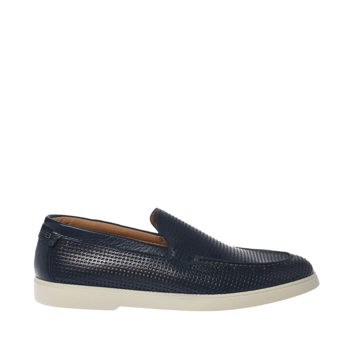 Perforierte Leder-Slipper-Loafer