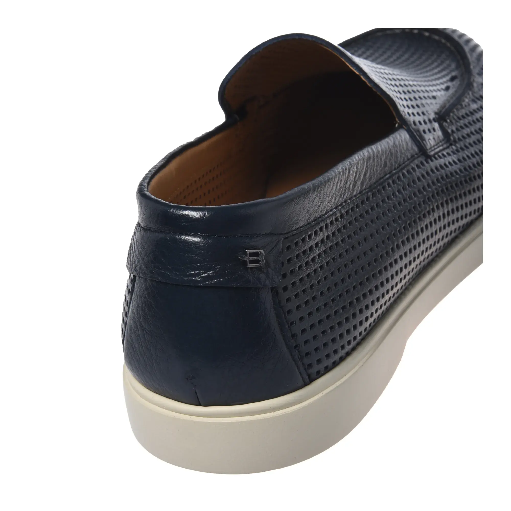 Perforierte Leder-Slipper-Loafer