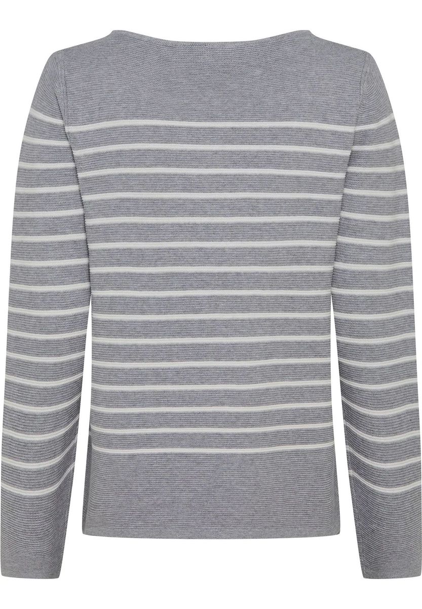 Gestreiftes Langarm-Strickoberteil