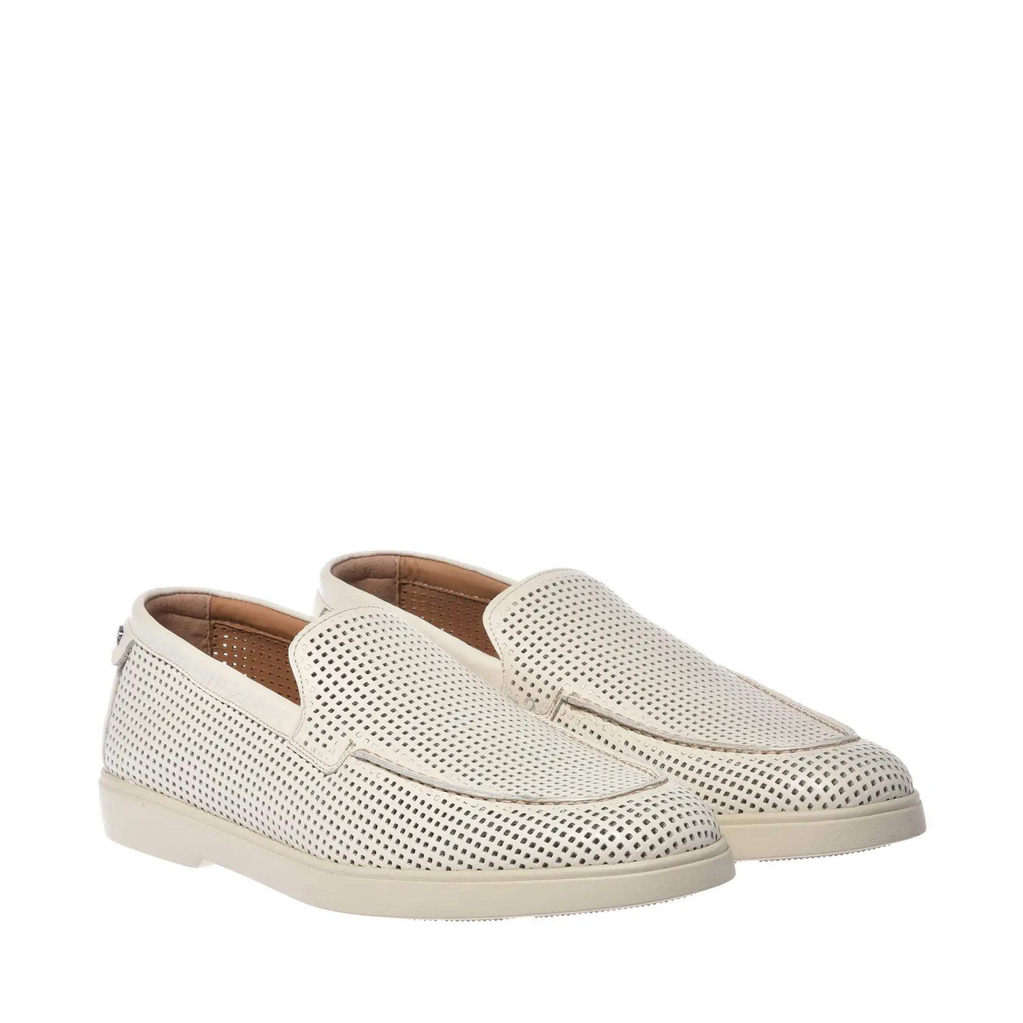 Perforierter Leder Slipper Loafer
