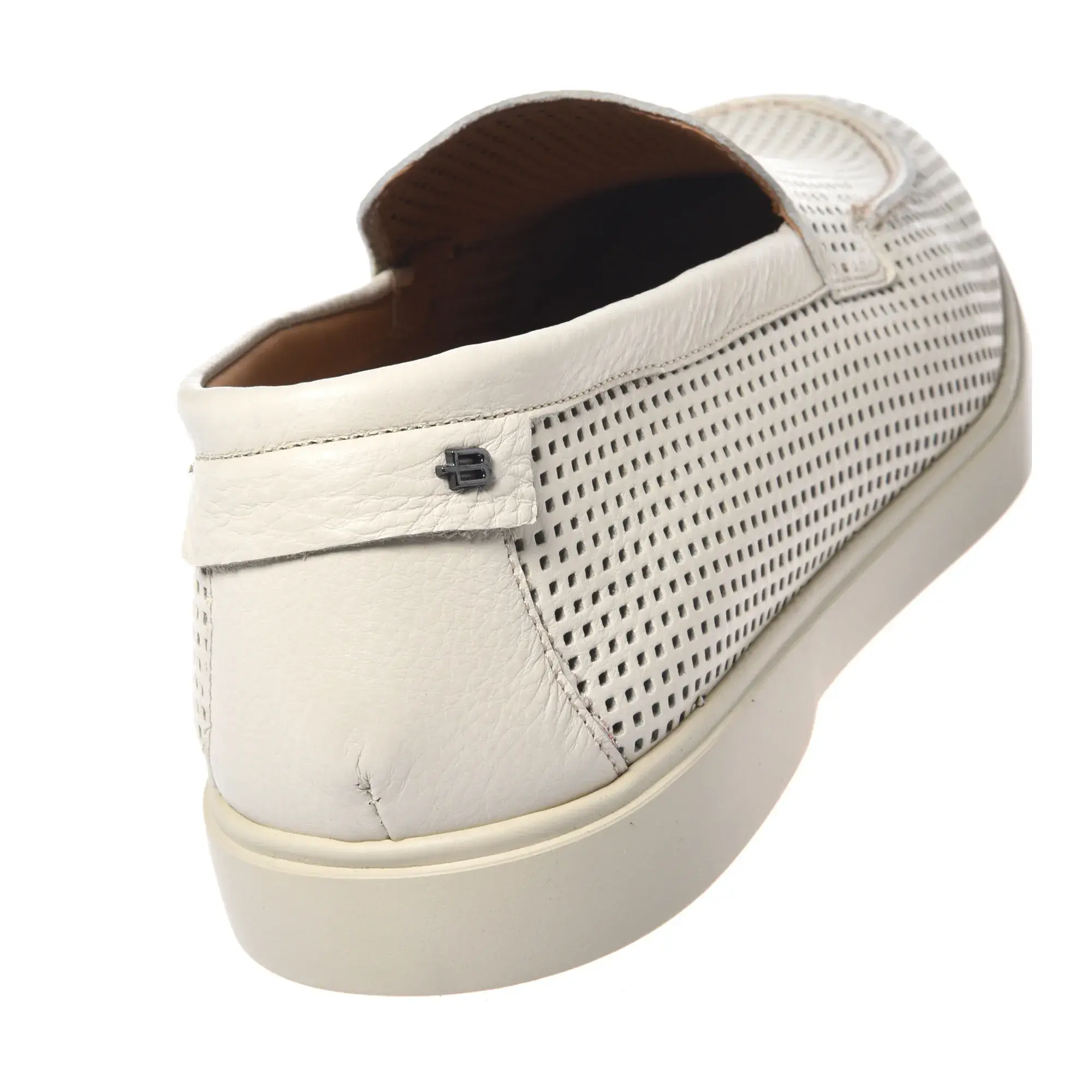 Perforierter Leder Slipper Loafer