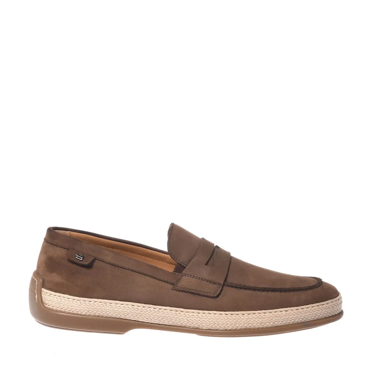 Braune Nubukleder Penny Loafer