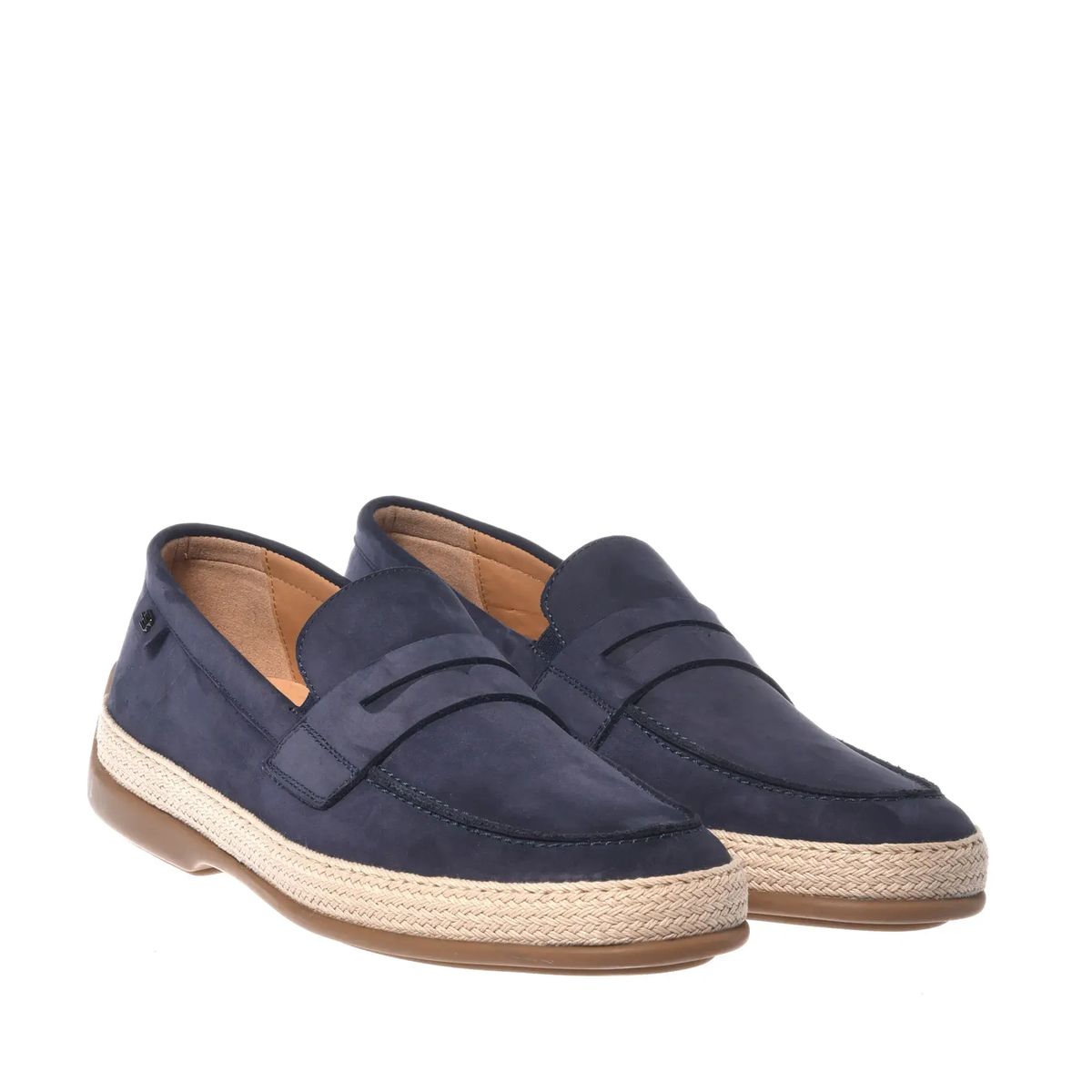 Blaue Wildleder Espadrille Slipper
