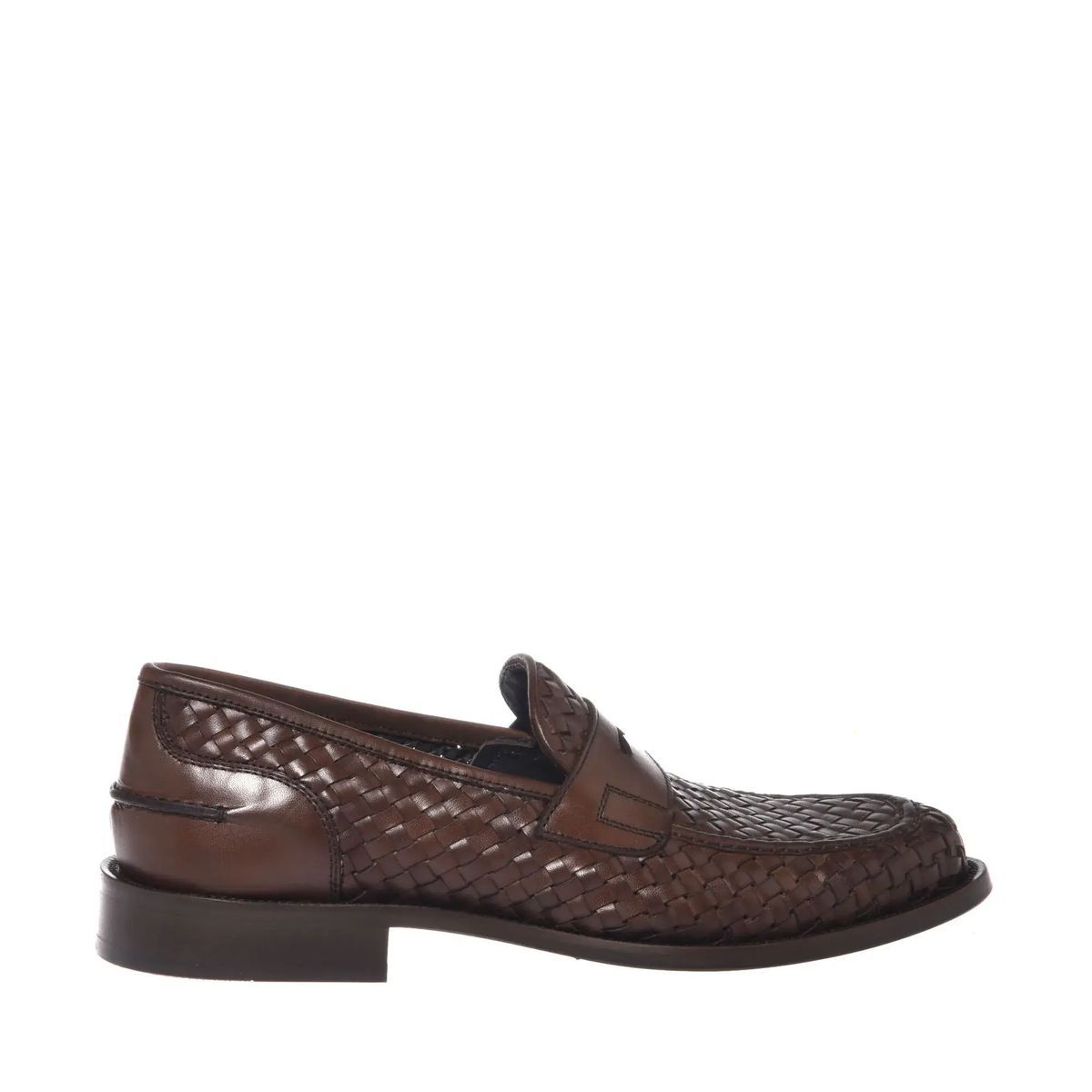 Gewebte Penny Loafers aus Leder