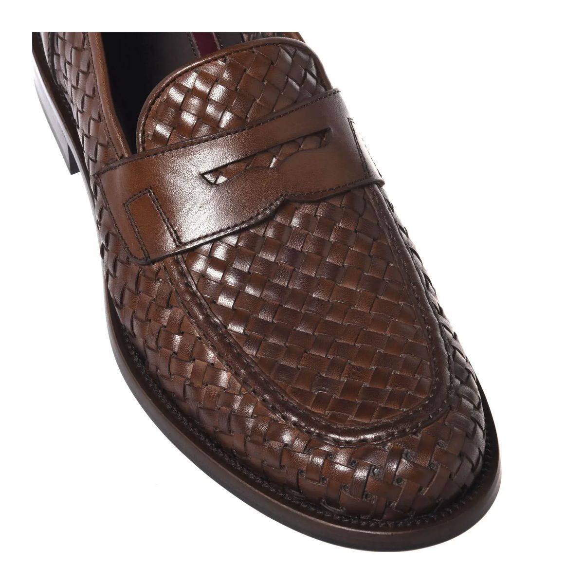 Gewebte Penny Loafers aus Leder