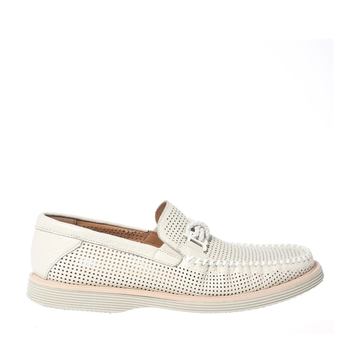 Perforierter Leder-Slipper Loafer