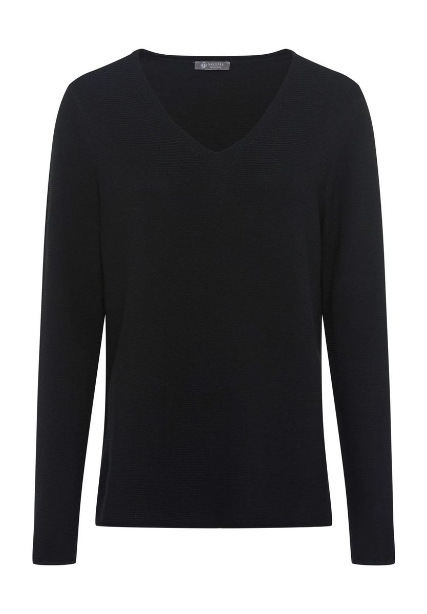 Essential Langarm Pullover mit V-Ausschnitt