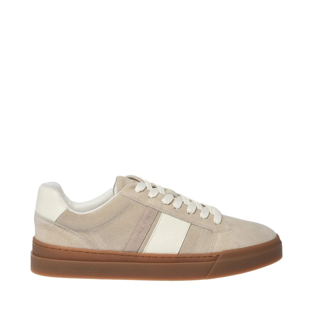 Beige Wildleder Low-Top Sneaker