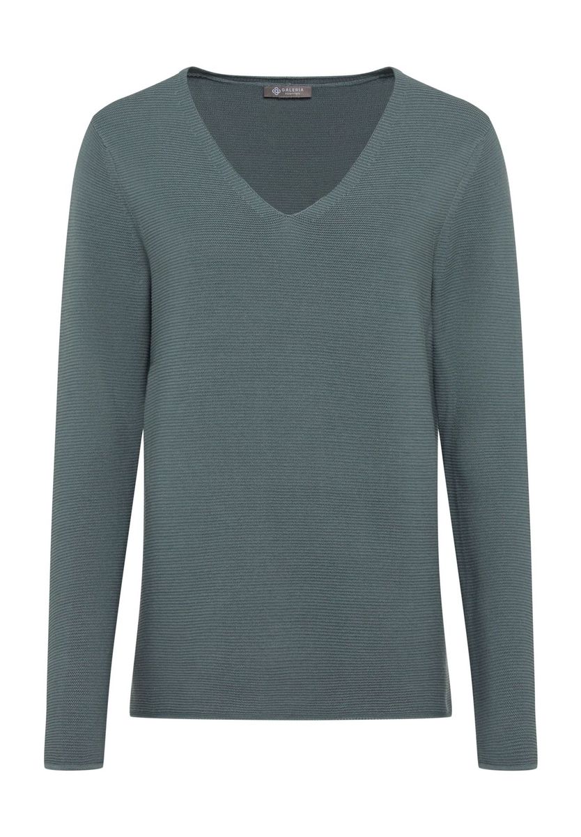 Klassischer Strickpullover mit V-Ausschnitt