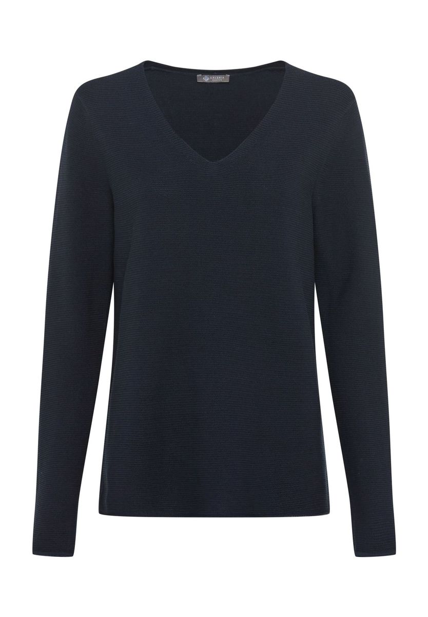 Klassischer V-Ausschnitt Strickpullover