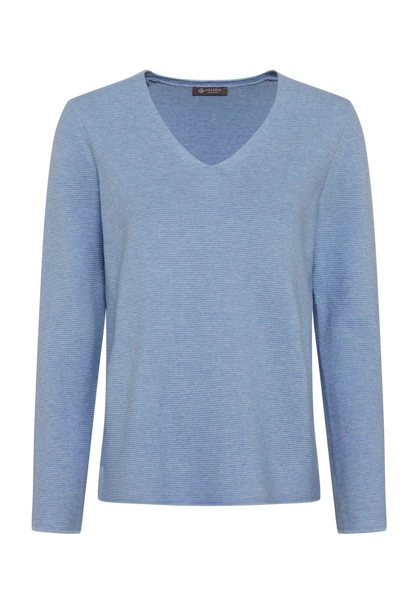 Klassischer V-Ausschnitt Strickpullover