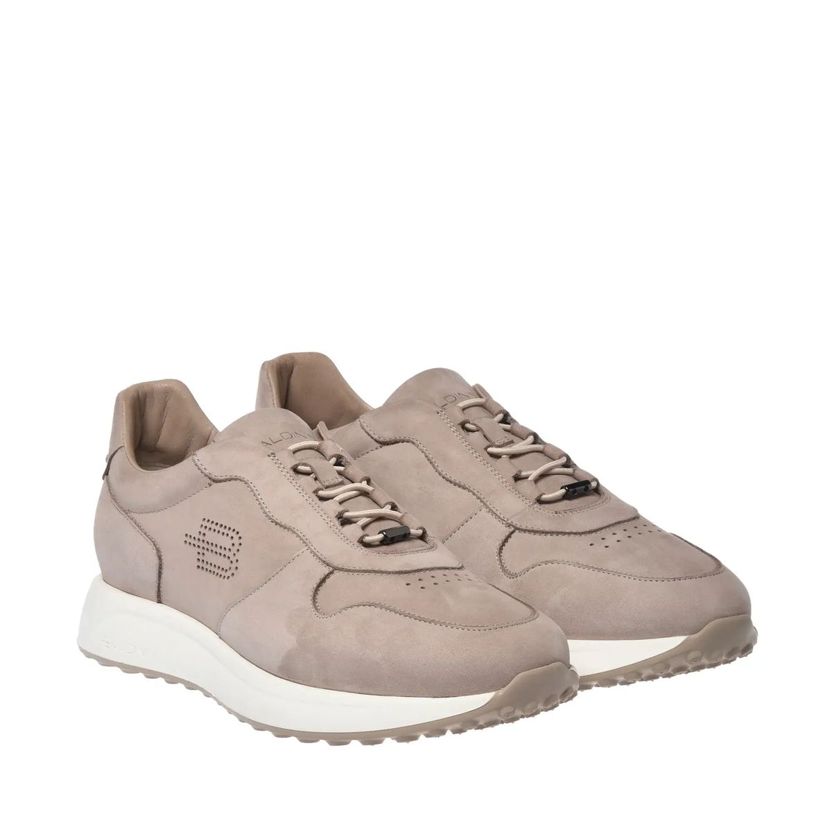 Nubukleder-Sneaker mit niedrigem Schaft