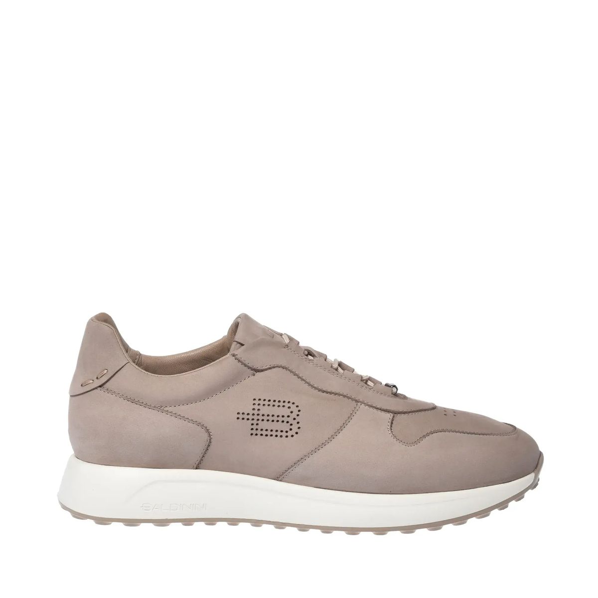 Nubukleder-Sneaker mit niedrigem Schaft