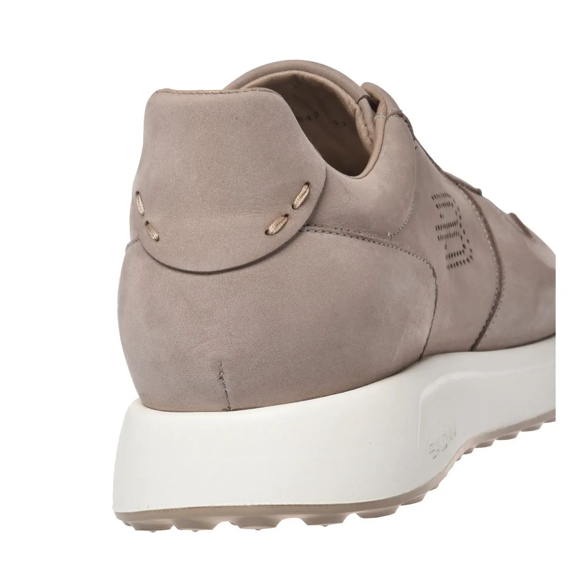 Nubukleder-Sneaker mit niedrigem Schaft