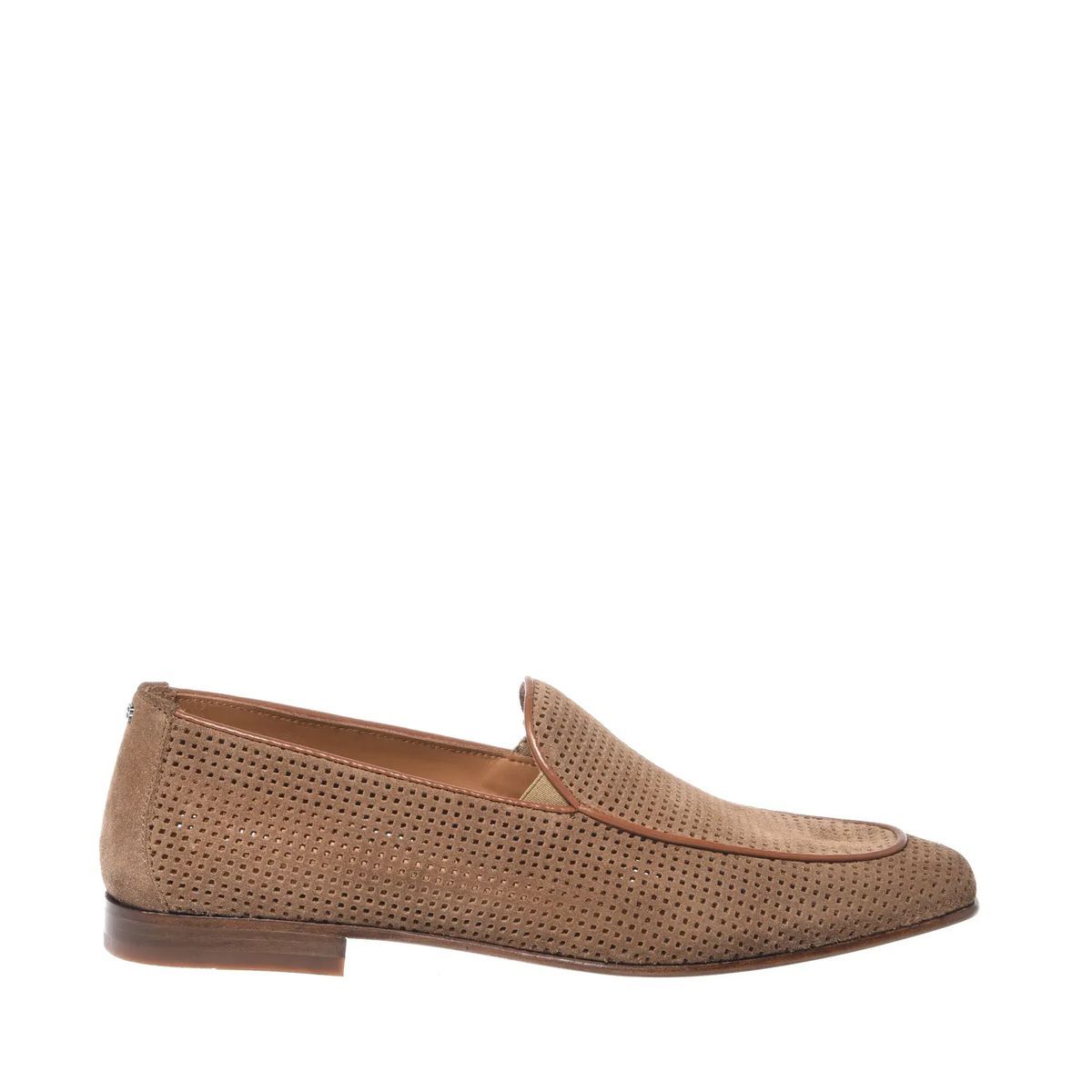 Perforierte Wildleder-Slipper