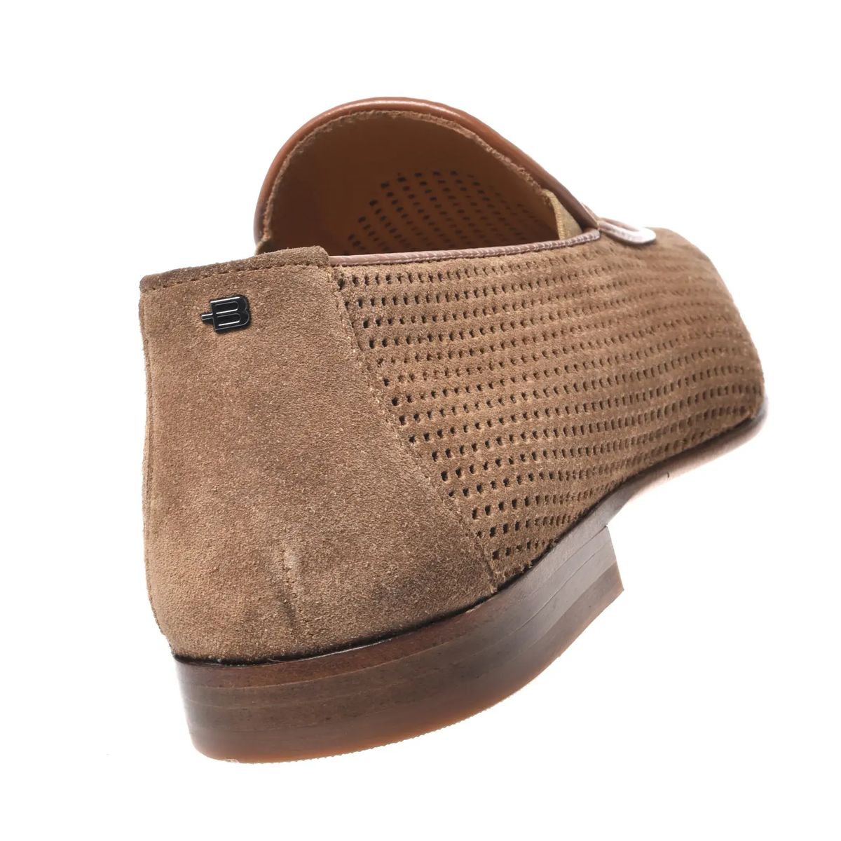 Perforierte Wildleder-Slipper