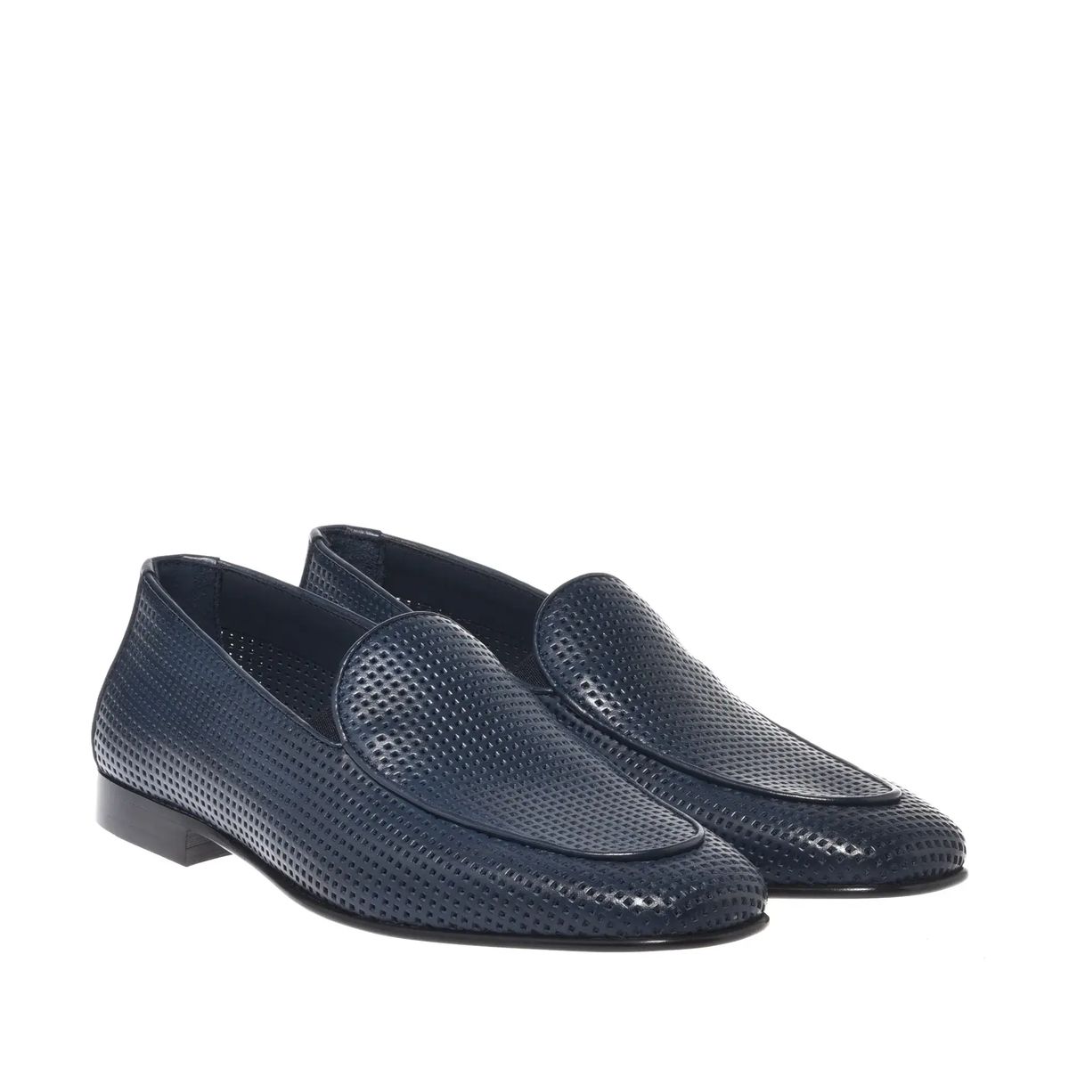 Perforierte Leder Slipper Loafers