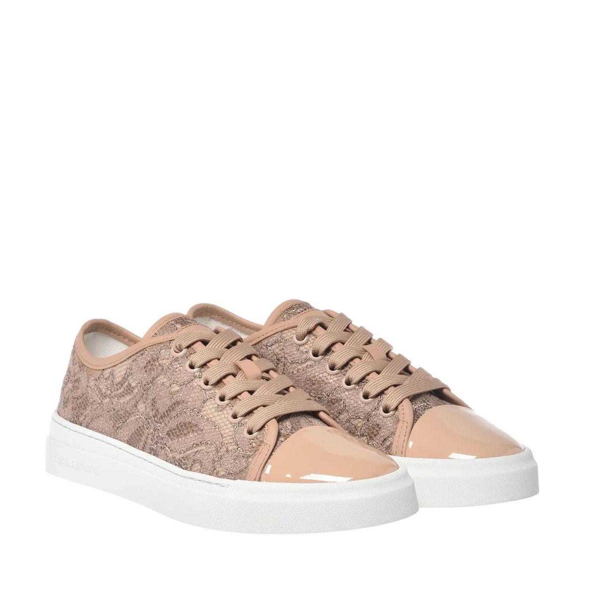 Low-Top Sneakers mit Spitzen-Overlay
