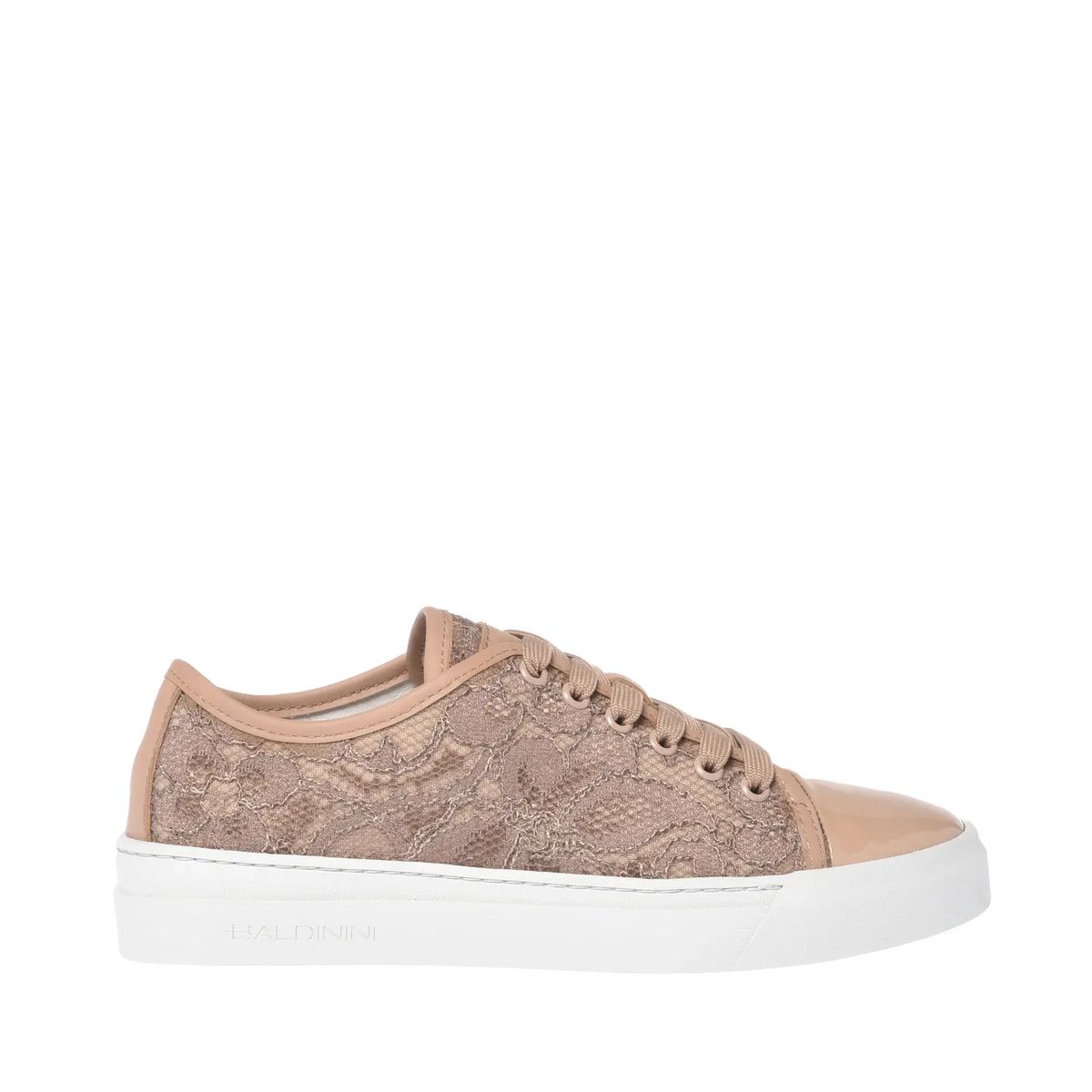 Low-Top Sneakers mit Spitzen-Overlay