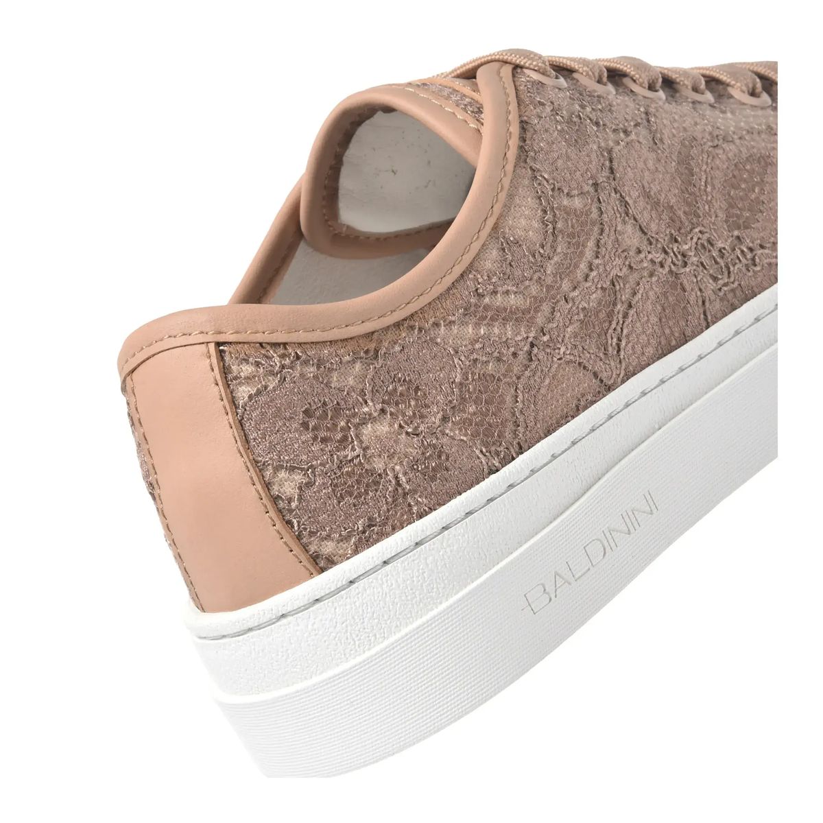 Low-Top Sneakers mit Spitzen-Overlay