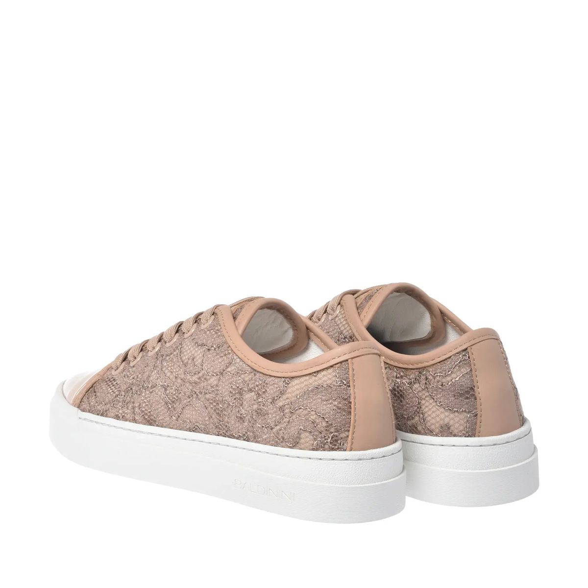 Low-Top Sneakers mit Spitzen-Overlay