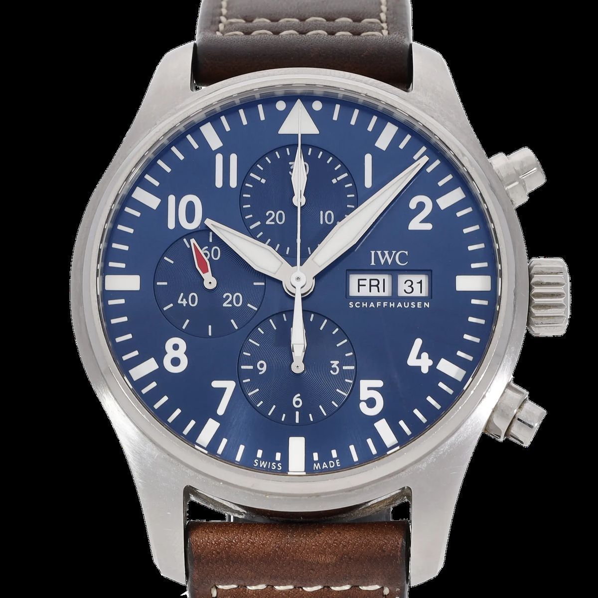 Pilot Chronograph Edelstahl Uhr