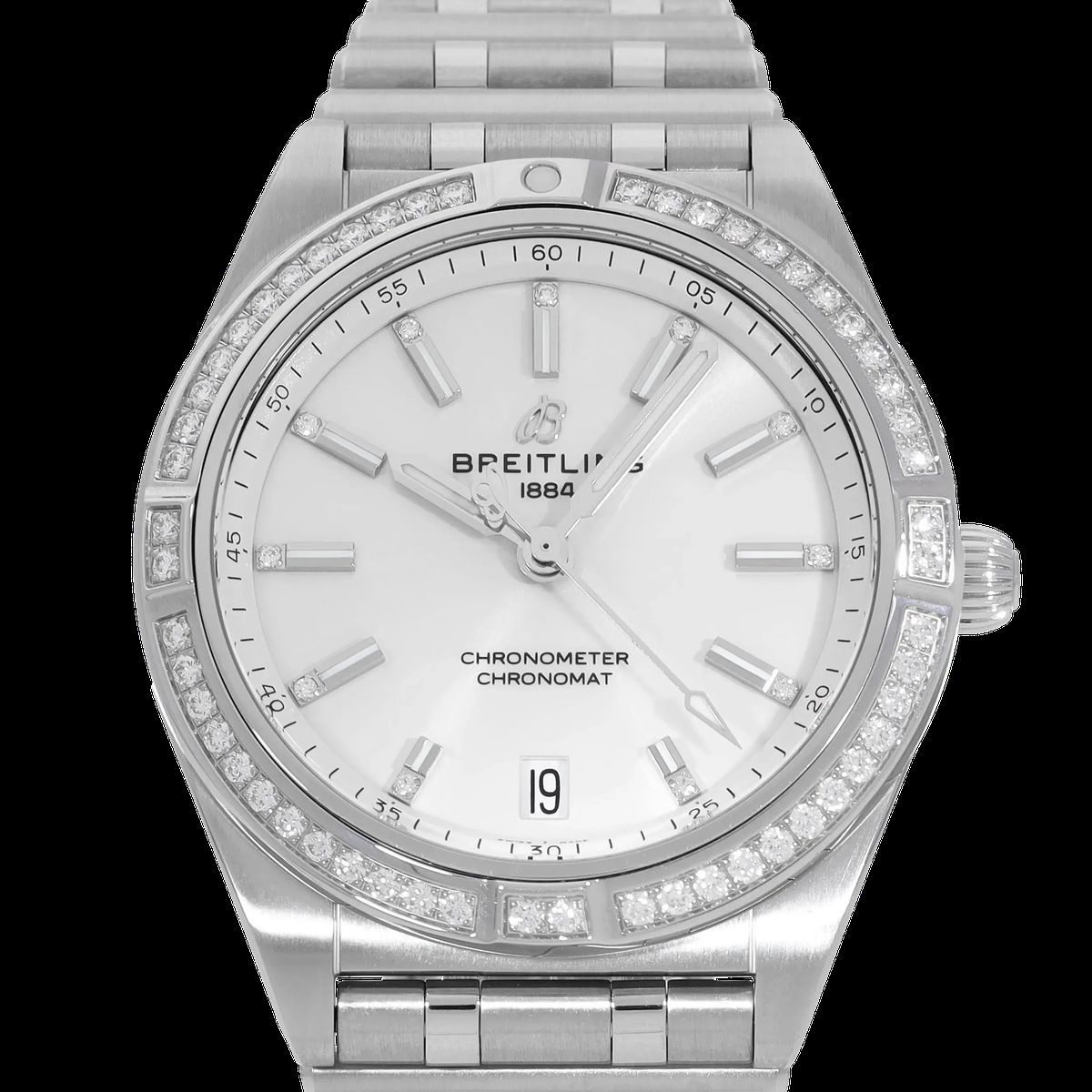 Elegante Chronomat Diamantlünette Uhr