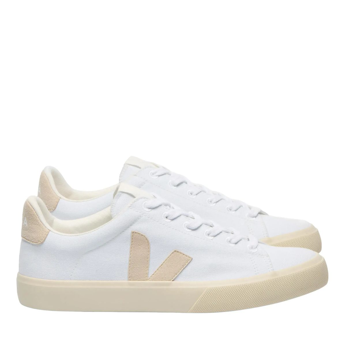 Weiße Canvas Low-Top Sneaker