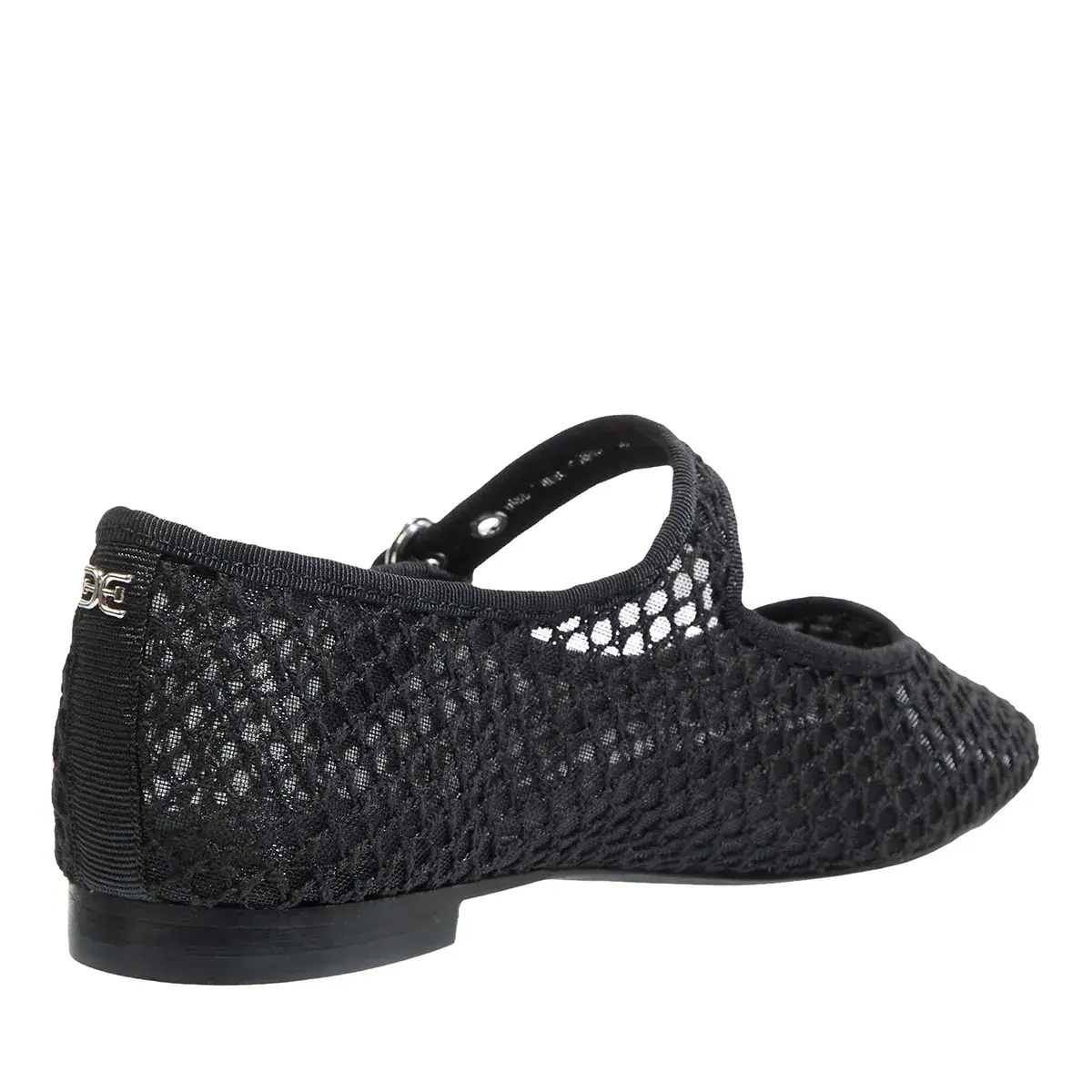 Schwarze Mesh Mary Jane Ballerinas