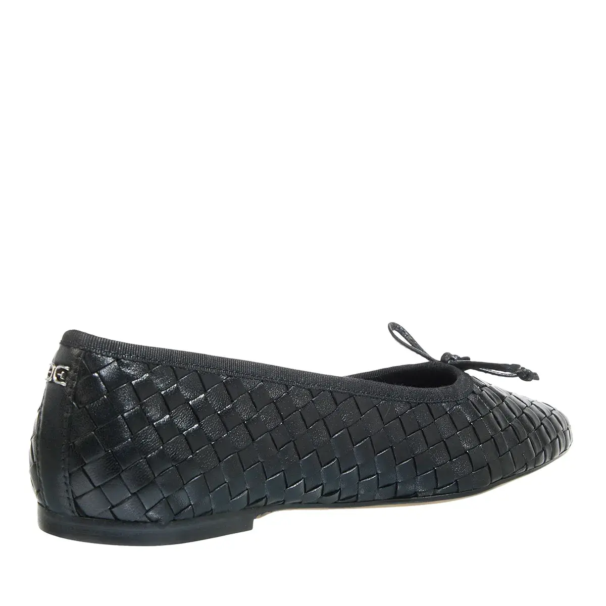 Ballerinas aus gewebtem Leder mit Schleife