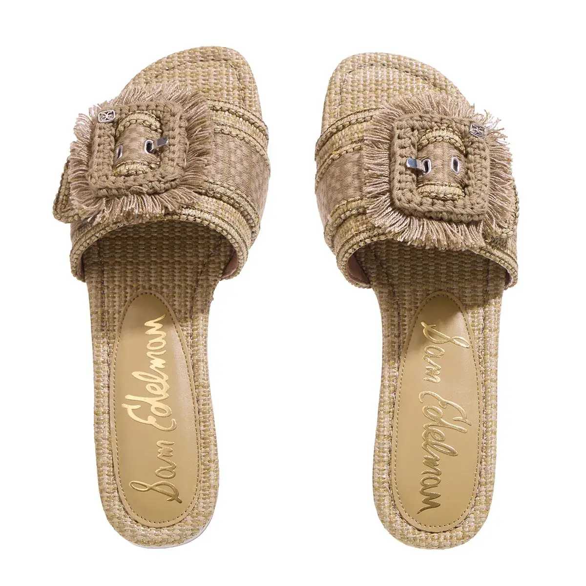 Gewebte Bast Sandalen mit Fransen