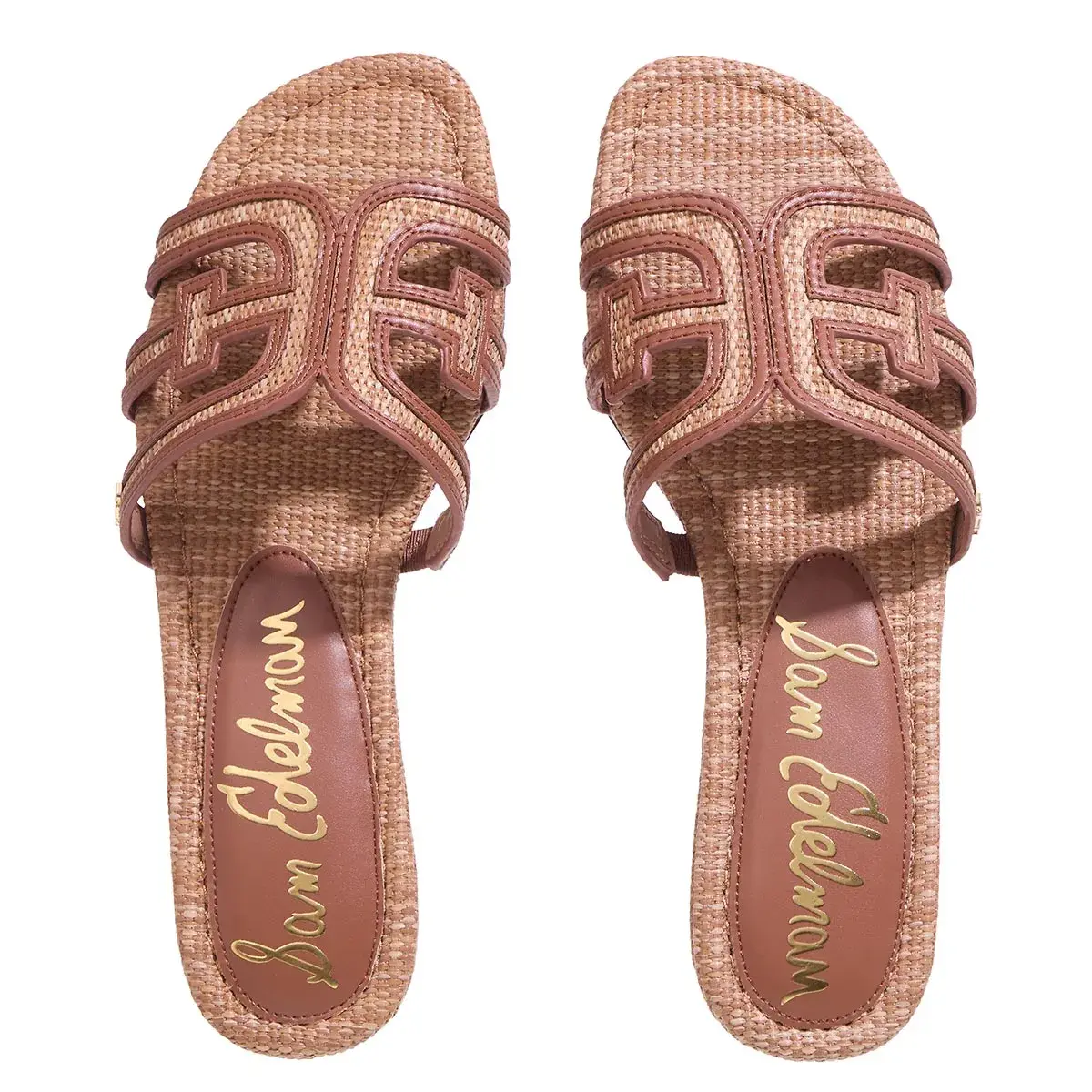 Raffia-Sandalen mit Details