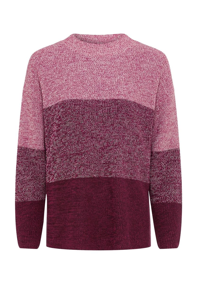 Farbabstufungs Strickpullover mit Rundhalsausschnitt