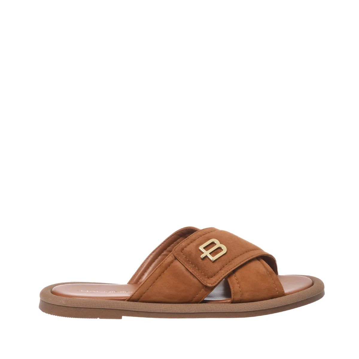 Wildleder-Sandalen mit gekreuzten Riemen