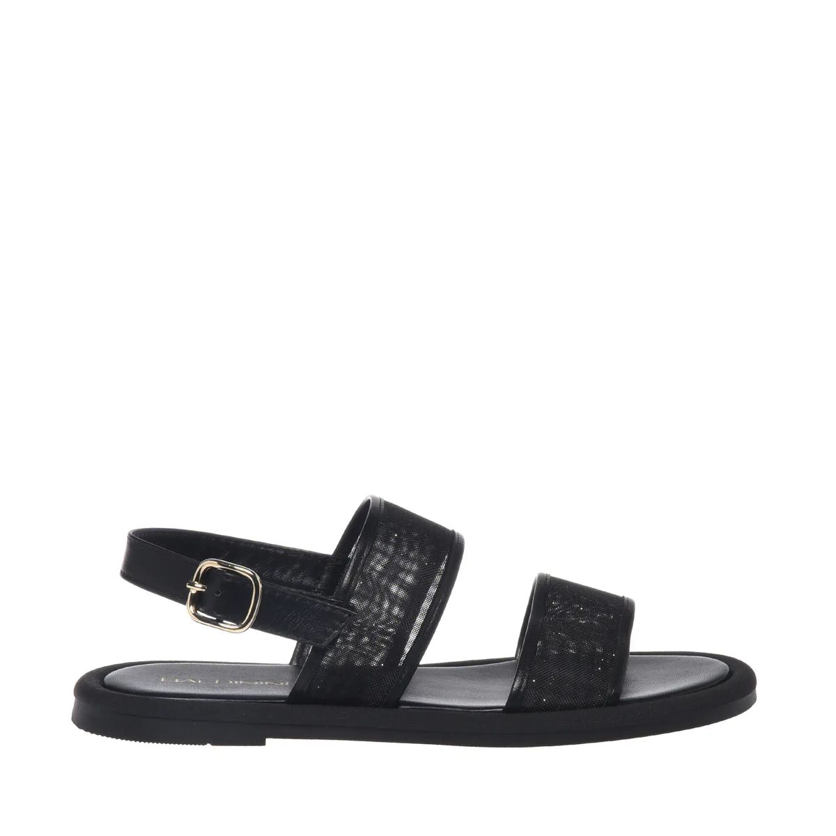Schwarze Sandalette mit Mesh