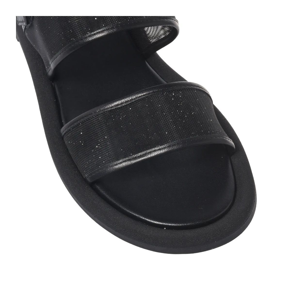 Schwarze Sandalette mit Mesh