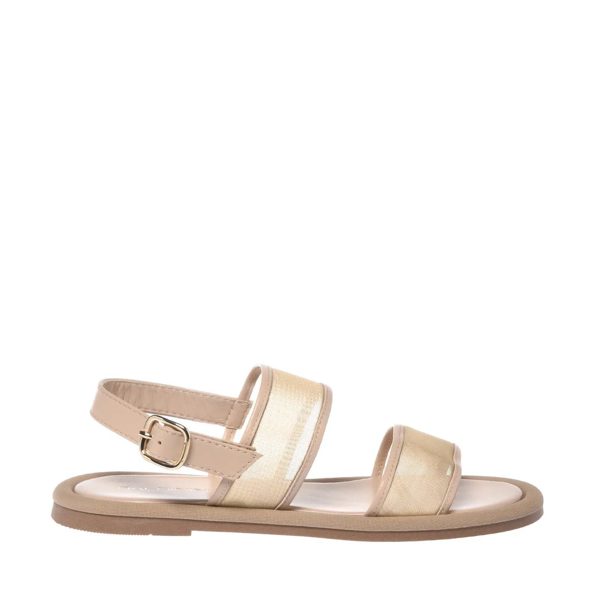 Beige Mesh Sandale mit zwei Riemen
