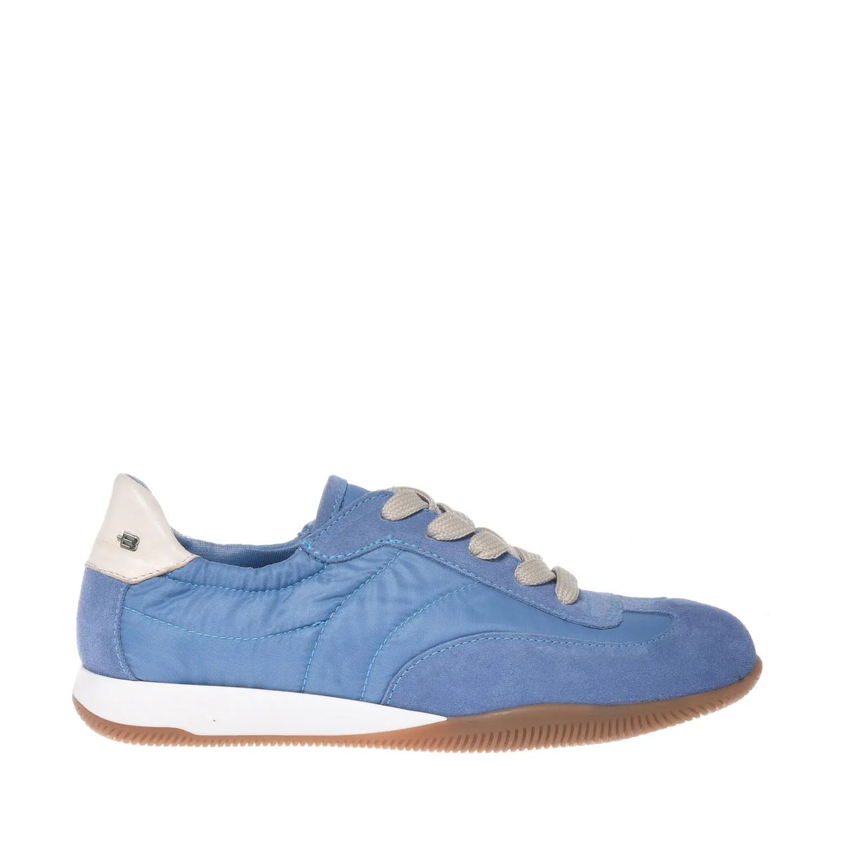 Blaue Laufschuhe aus Wildleder und Nylon