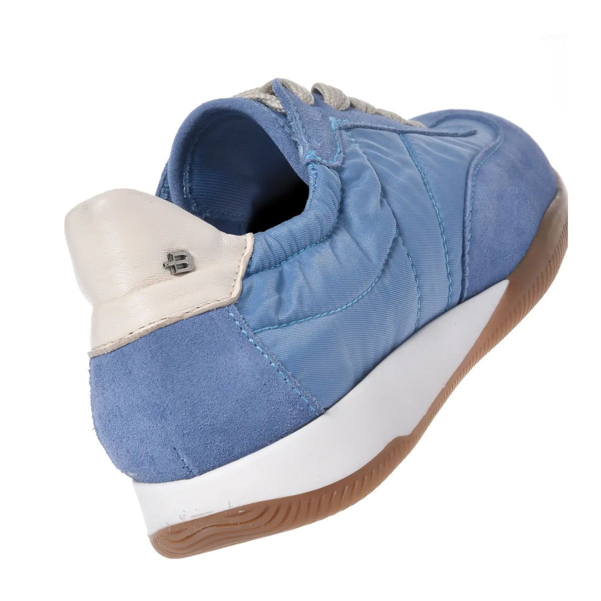 Blaue Laufschuhe aus Wildleder und Nylon