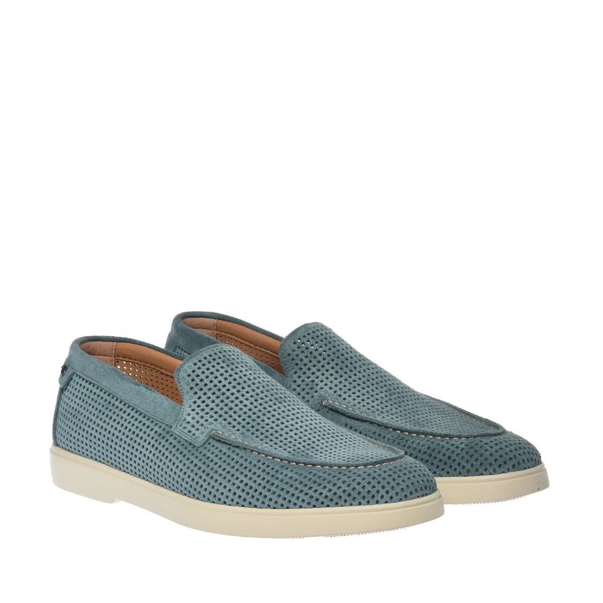 Herren Wildleder Slipper mit Perforation