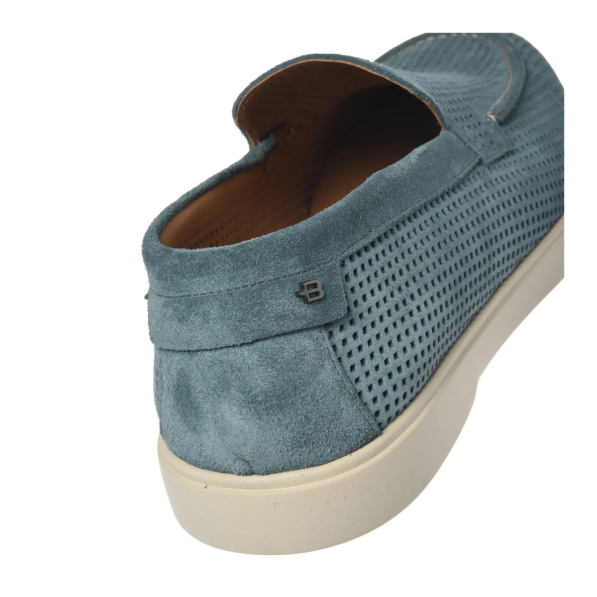 Herren Wildleder Slipper mit Perforation