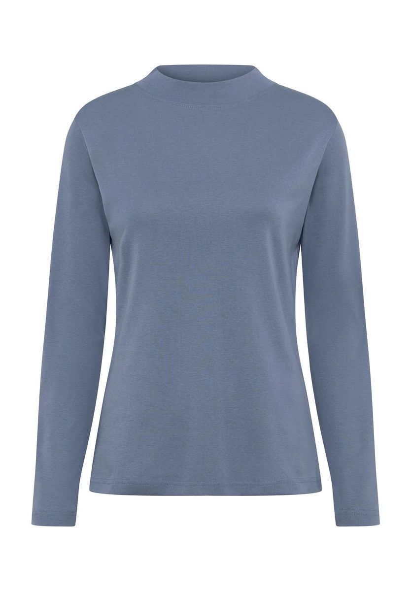 Klassisches Langarmshirt mit Stehkragen