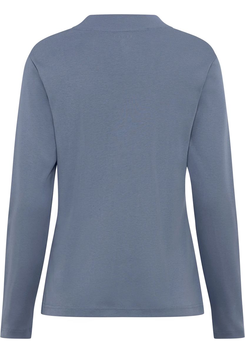 Klassisches Langarmshirt mit Stehkragen
