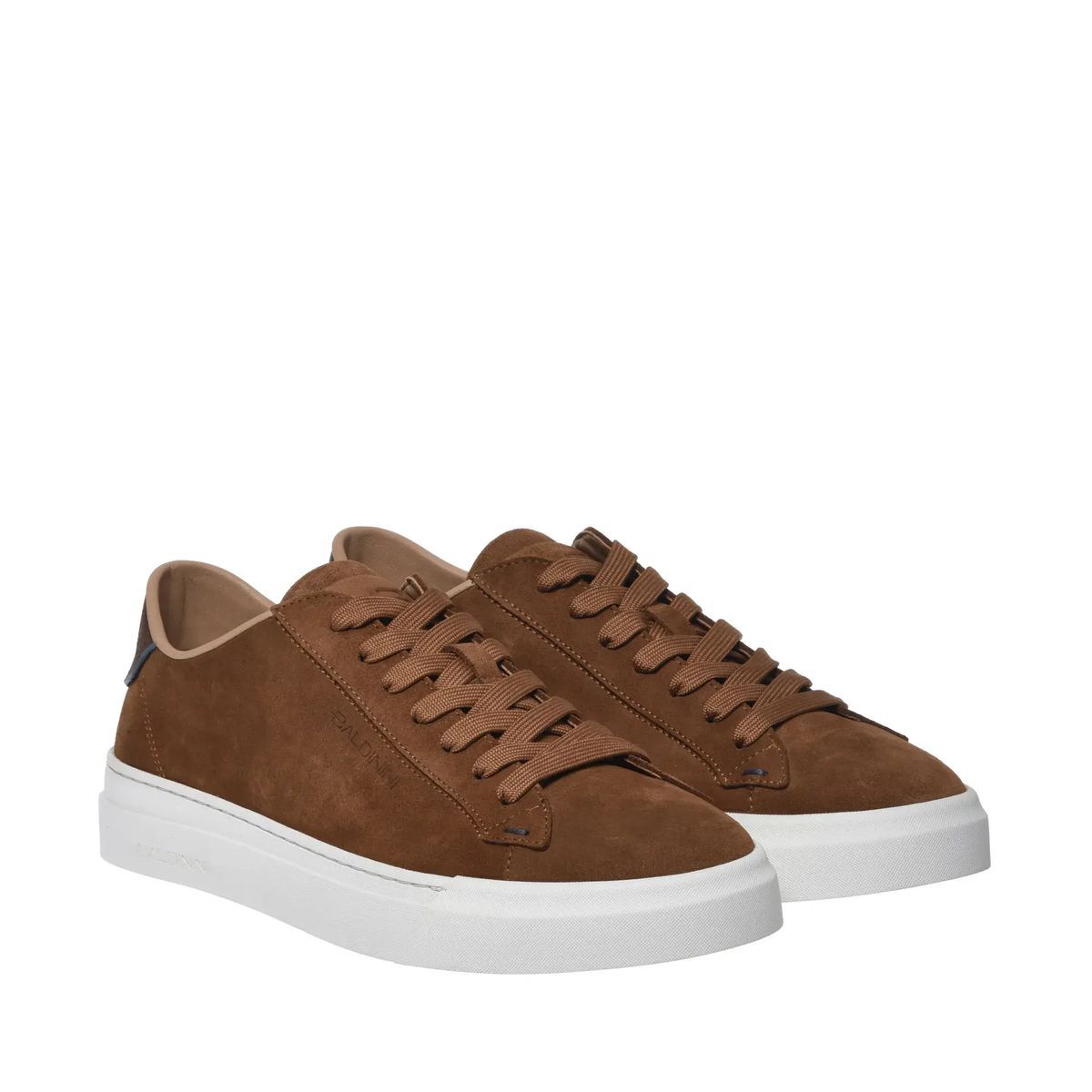 Brauner Wildleder Low-Top Sneaker