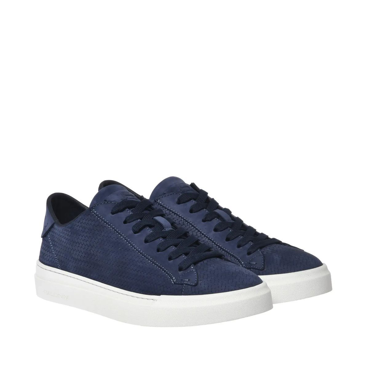 Nubukleder-Sneaker mit Flechtmuster