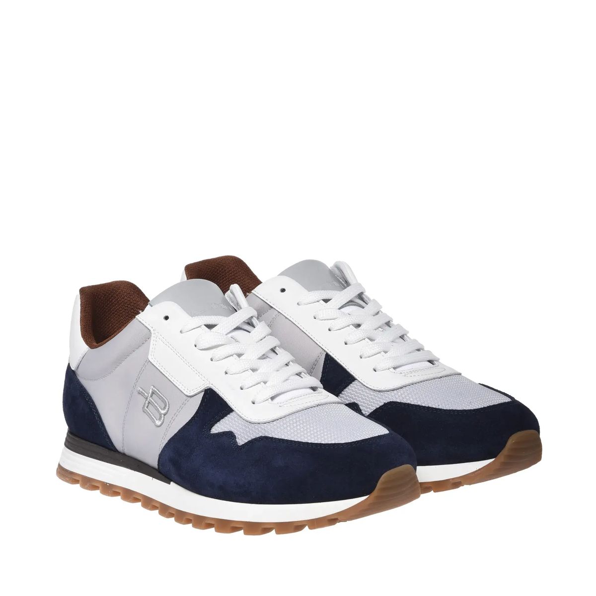 Wildleder und Mesh Low-Top Sneaker