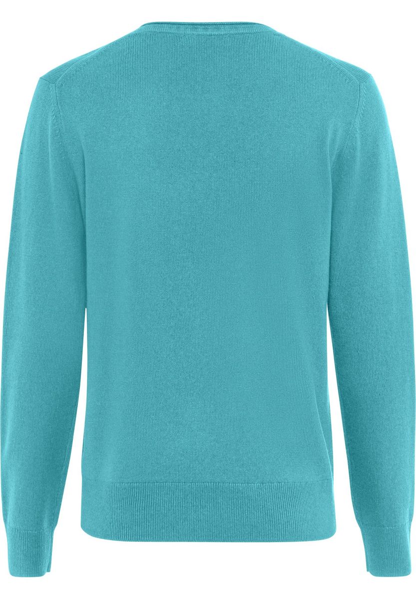 GALERIA Seide-Kaschmir Pullover "Monaco", V-Ausschnitt, für Damen, türkis, 40