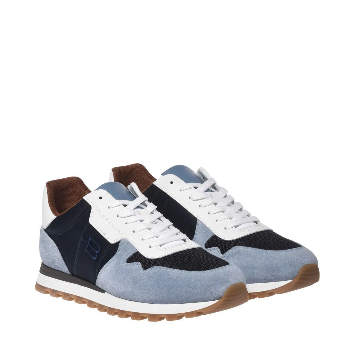 Wildleder- und Mesh-Sneaker