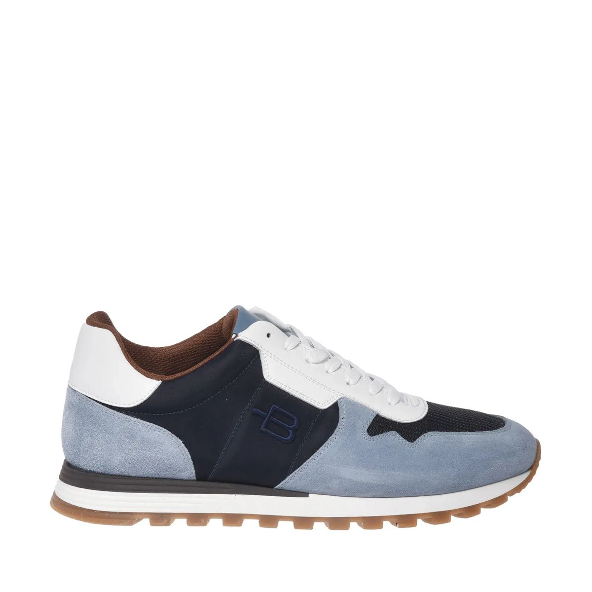 Wildleder- und Mesh-Sneaker