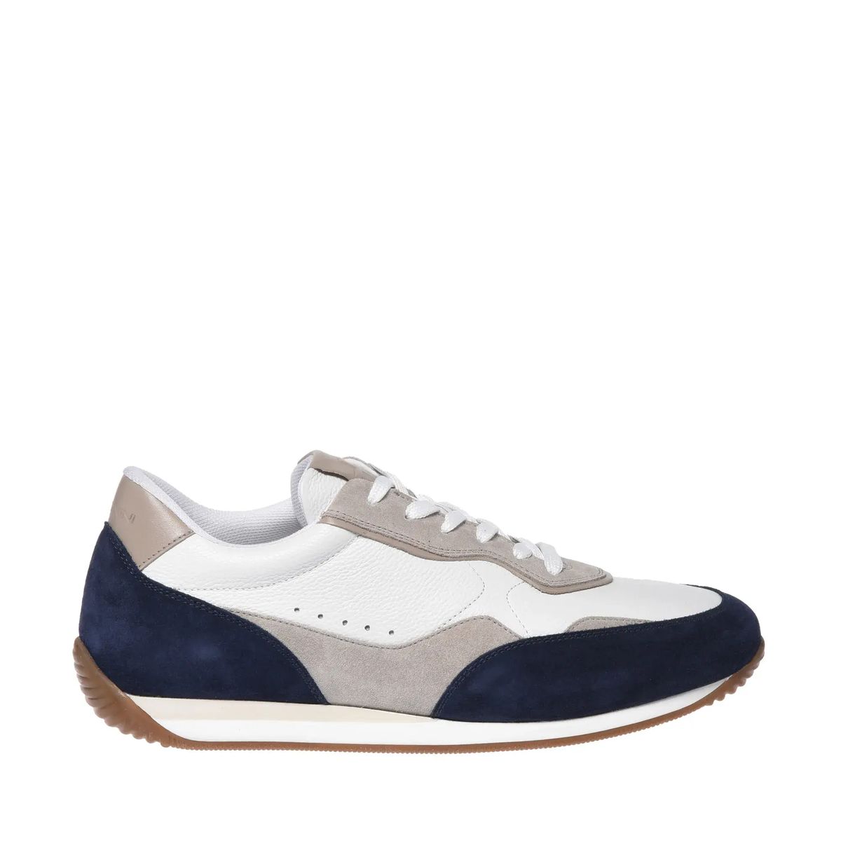 Farbblock-Freizeit-Sneaker aus Leder